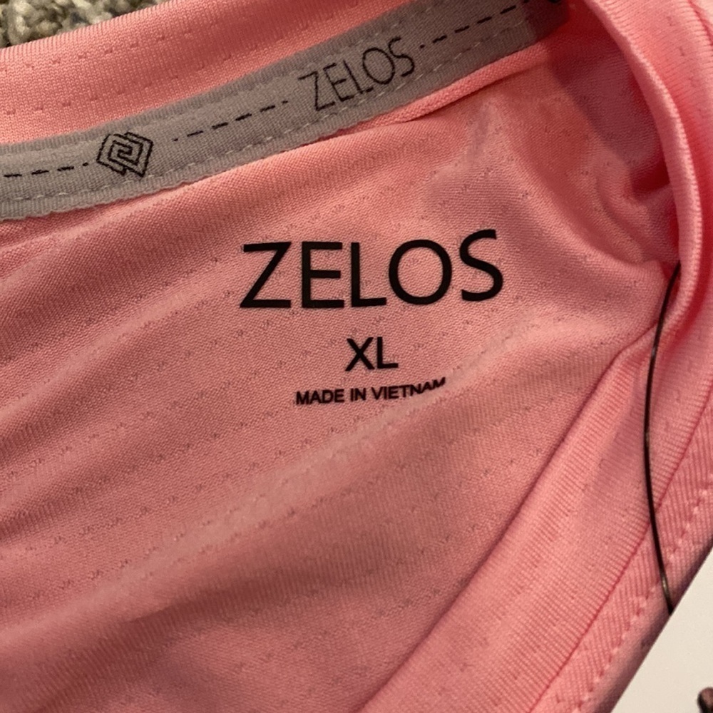 ZELOS Light Pink Ruffle Short Sleeve Top - Picture 4 of 5